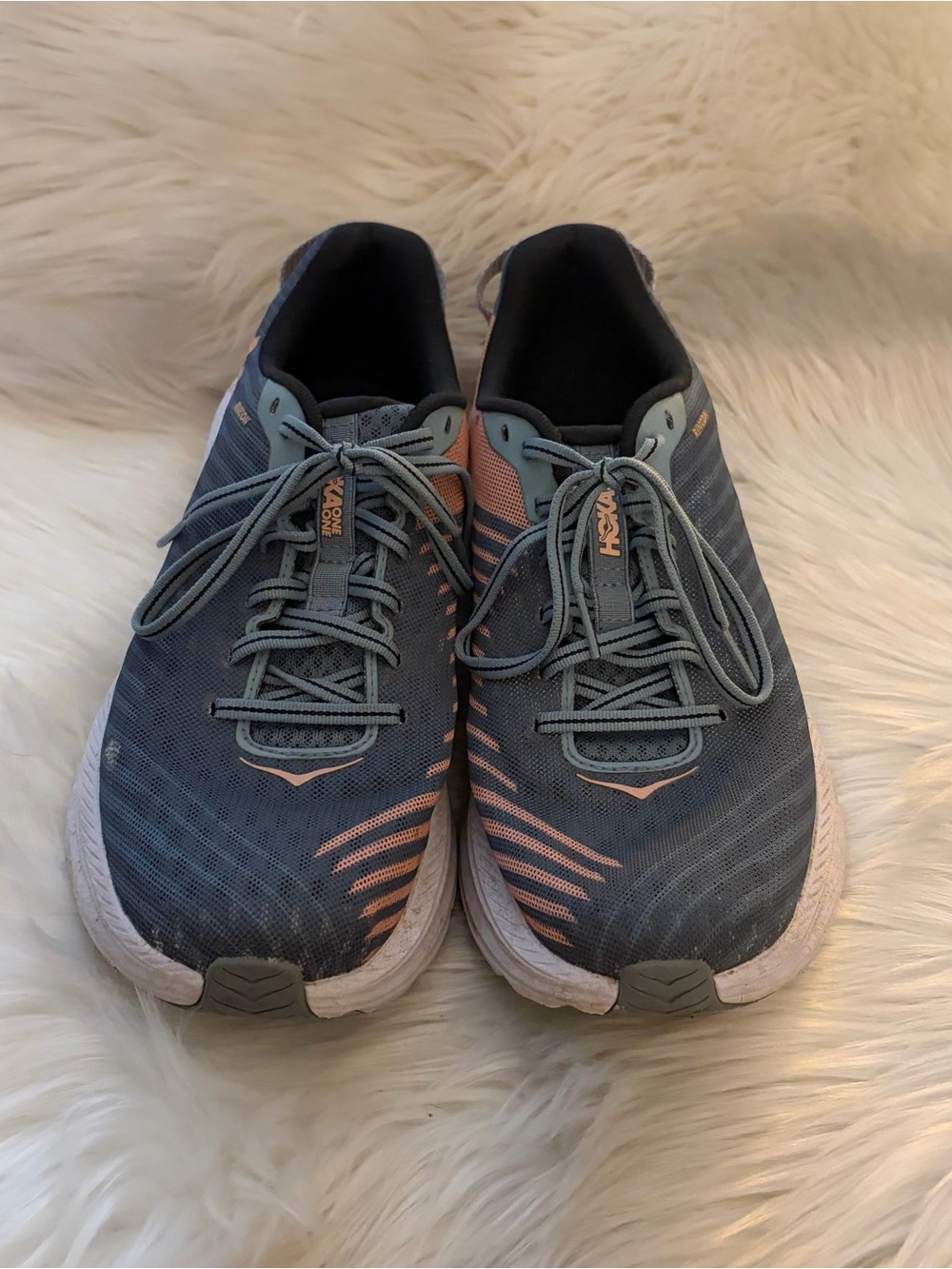 Hoka Rincon Running Sneakers - gray with Peach Logos - Picture 3 of 6